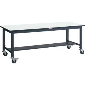 TRUSCO 軽荷重作業台高さ調節式(100kg)AWM型 900X600XH806~1016 φ100キャスター付 ダークグレー色 ( AWMP-0960C100 ) トラスコ中山(株)｜orangetool