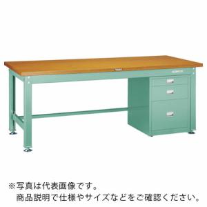 TRUSCO 中荷重作業台(2000kg)DW型 1800X900XH740 3段キャビネット付 グリーン色 ( SDW-1809UDC111 ) トラスコ中山(株)｜orangetool