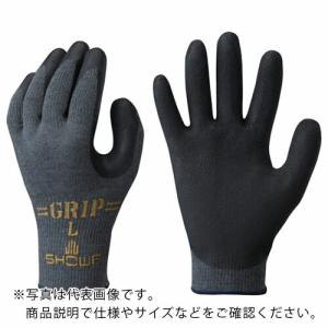 SHOWA 天然ゴム背抜き手袋 グリップカーボン ブラック Mサイズ ( NO318-MBK )｜orangetool