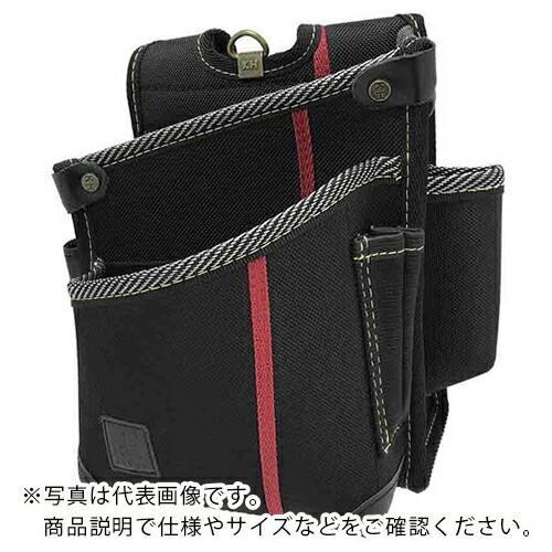 KH 進化シリーズ ウエストバッグ2段ポケット(大) 黒/緋 右腰用 ( SA08K ) (株)基陽