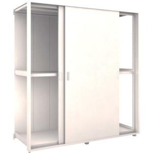 TRUSCO ( トラスコ中山 )　Ｍ２型棚　背板・引違扉付　Ｗ９００Ｘ２連ＸＤ５９５　３段　連結 ( M2-6363-2RSK-B )