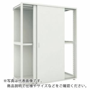 TRUSCO ( トラスコ中山 )　Ｍ２型棚　背板・引違扉付　Ｗ１２００ＸＤ５９５　３段　連結 ( M2-6463-SK-B )