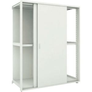 TRUSCO ( トラスコ中山 )　Ｍ２型棚　背板・引違扉付　Ｗ１５００ＸＤ５９５　３段　連結 ( M2-6563-SK-B )