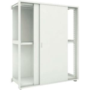 TRUSCO ( トラスコ中山 )　Ｍ３型棚　背板・引違扉付　Ｗ１５００ＸＤ５７１　３段　連結 ( M3-6563-SK-B )