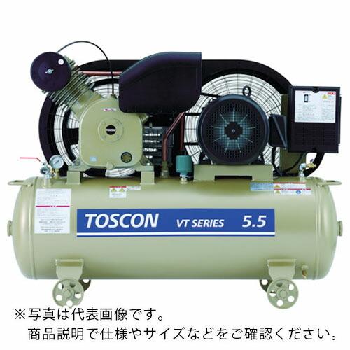 東芝 タンクマウントシリーズ 給油式 コンプレッサ(低圧) ( VT105-15T ) 東芝産業機器...