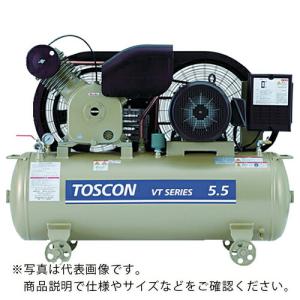 東芝 タンクマウントシリーズ 給油式 コンプレッサ(低圧) ( VT105-22T ) 東芝産業機器システム(株)｜orangetool