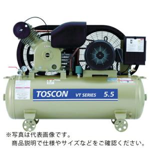 東芝 タンクマウントシリーズ 給油式 コンプレッサ(低圧) ( VT106-37T ) 東芝産業機器システム(株)｜orangetool
