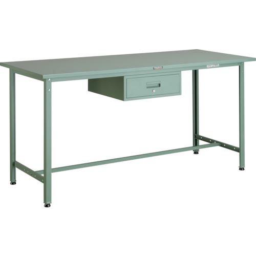 TRUSCO 軽荷重立作業台(300kg)HAE型 900X600XH900 1段引出付 グリーン色...