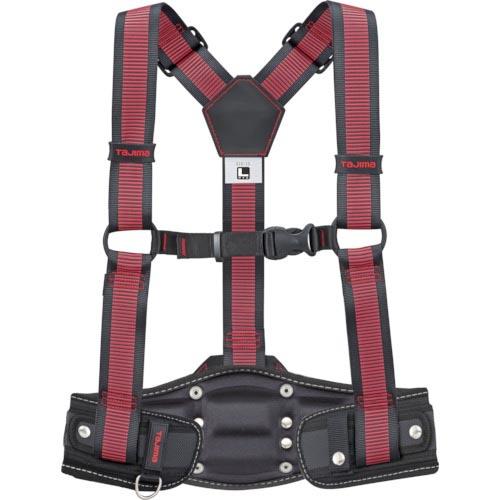 【SALE価格】タジマ サスペンダーリミテッド ライン赤・胴当てCRXセット Lサイズ ( YPLL...