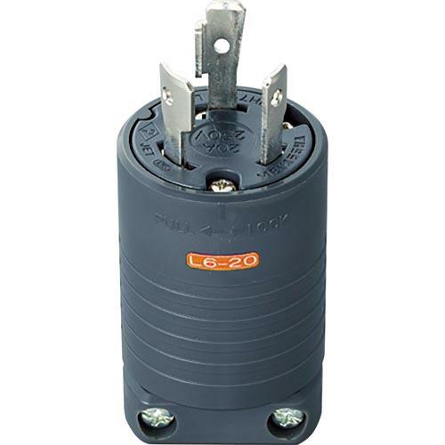 【SALE価格】明工 接地2P20A引掛プラグ(L6-20)20A.250V(黒) ( MH7172...