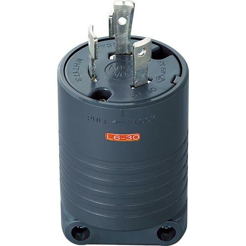 【SALE価格】明工 接地2P30A引掛プラグ(L6-30)30A.250V(黒) ( MH7173...