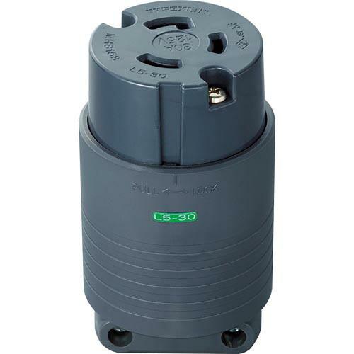 【SALE価格】明工 接地2P30A引掛コネクターボデー(L5-30)30A.125V(黒) ( M...