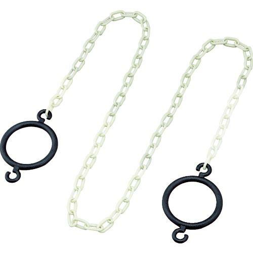 【SALE価格】緑十字 コーン用高輝度蓄光プラスチックチェーン(リング付) CHB-FL 長さ2m ...