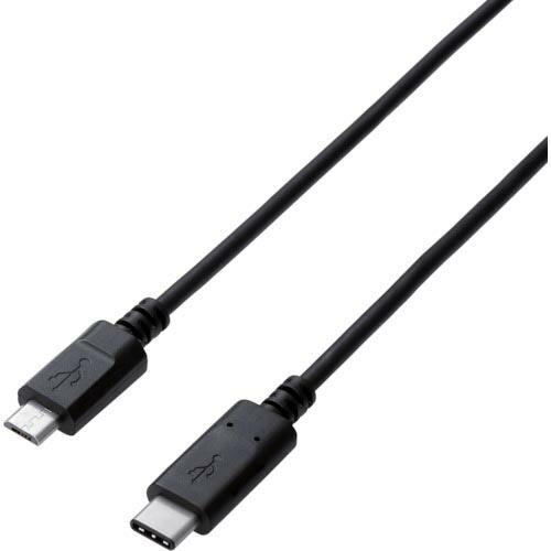 【SALE価格】ELECOM USB2.0ケーブル C-microBタイプ 認証品 3A出力 0.5...