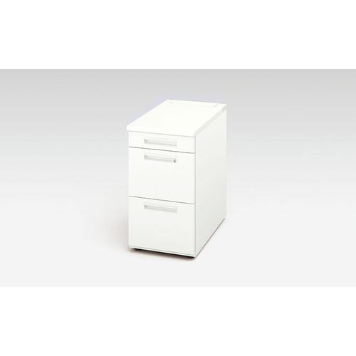 NAIKI 脇デスク XEHH型/天板:ホワイト 本体:クリアーホワイト/W400×D700×H72...