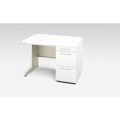 NAIKI 片袖デスク XEHH型/天板:ホワイト 本体:クリアーホワイト/W1100×D700×H...