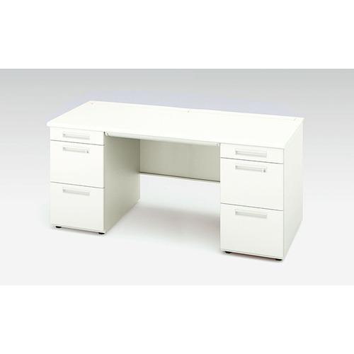 NAIKI 両袖デスク XEHH型/天板:ホワイト 本体:クリアーホワイト/W1600×D700×H...