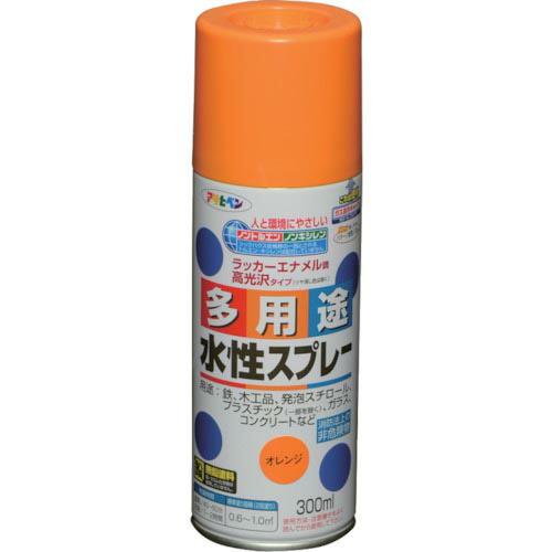 アサヒペン 水性多用途スプレー 300ML オレンジ ( 565075 ) (株)アサヒペン