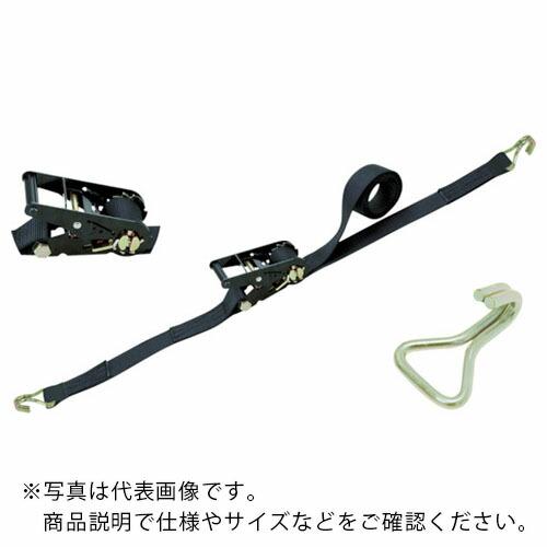 シライ ベルトラッシング(ラチェットバックル式) ベルタイト[[R上]] 黒 端末金具付き ナローフ...