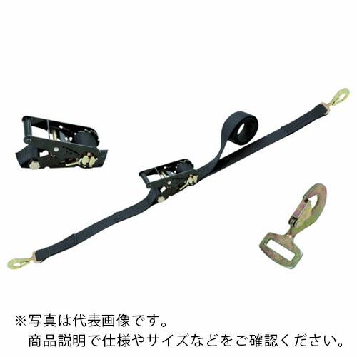 シライ ベルトラッシング(ラチェットバックル式) ベルタイト[[R上]] 黒 端末金具付き スナップ...