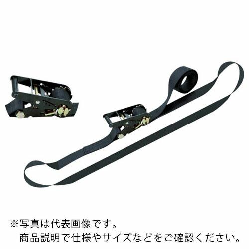 シライ ベルトラッシング(ラチェットバックル式) ベルタイト[[R上]] JIS認証品 黒 エンドレ...