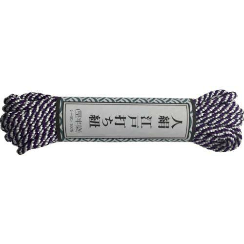 ユタカメイク 江戸打ち紐 細丸 約5.5m 紫白 ( AR-1033 )