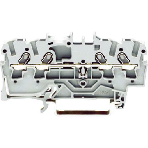 【SALE価格】WAGO スプリング式中継端子台 2001シリーズ4線式用 グレー色 ( 2001-...