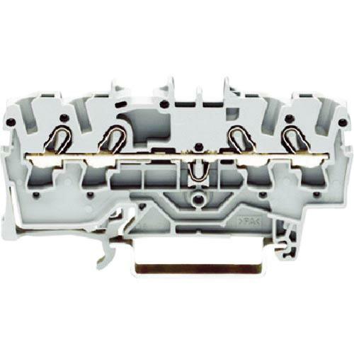 【SALE価格】WAGO スプリング式中継端子台 2002シリーズ4線式用 グレー色 ( 2002-...