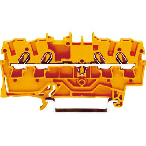 【SALE価格】WAGO スプリング式中継端子台 2002シリーズ4線式用 橙色 ( 2002-14...