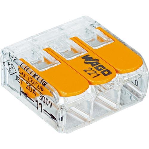 【SALE価格】WAGO  より線・単線ワンタッチ接続可能コネクタ 3穴用 50個入 ( WFR-3...