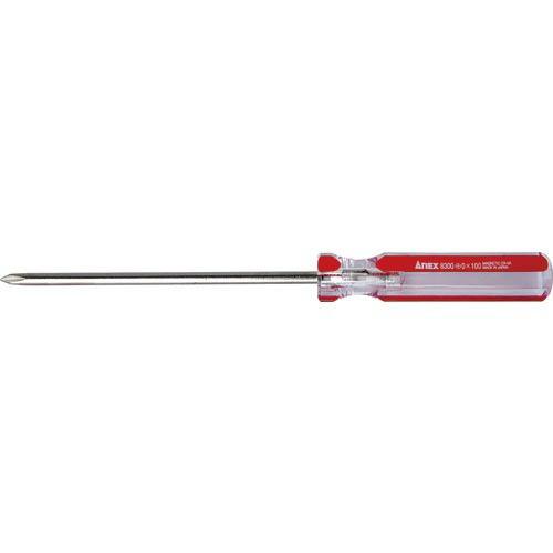 【SALE価格】アネックス 樹脂柄ドライバー フォーラインドライバー(細軸タイプ) 刃先+0×軸長1...