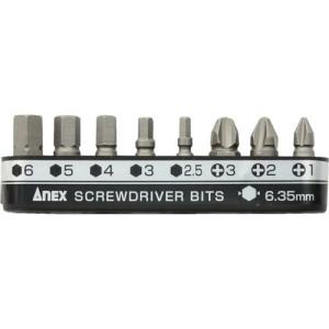 【SALE価格】アネックス 溝付超短ビット 8PCS プラス&六角レンチ ( AK-51P-B8H ) (株)兼古製作所｜orangetool