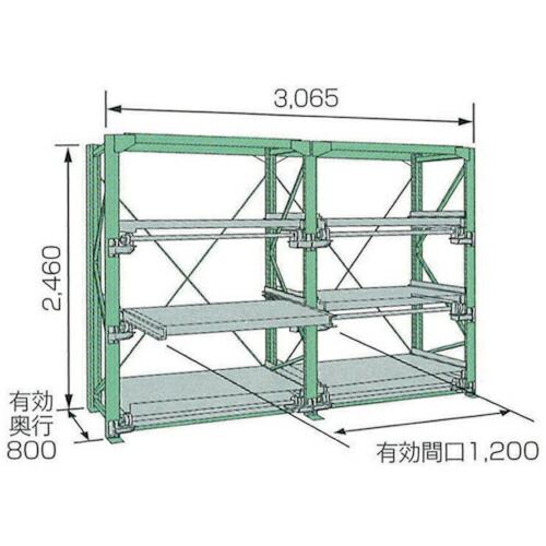 【SALE価格】KDS スライドラック ( SSR20-2512-3HTR ) ムラテックKDS(株...