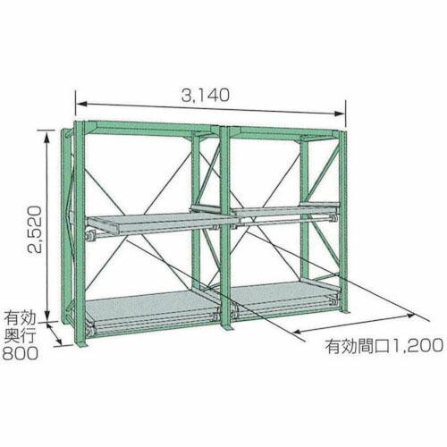 【SALE価格】KDS スライドラック ( SSR30-2512-2HTR ) ムラテックKDS(株...