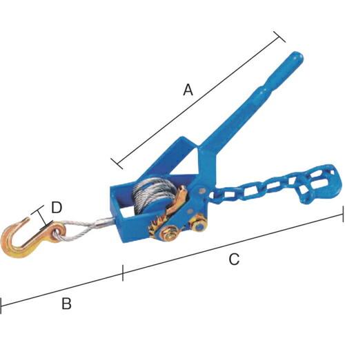 OH ワイヤー荷締機 シメロンX 定格荷重400Kg ( ON-4 )