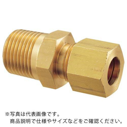 フジトク　黄銅製ハーフユニオン　Φ１５×１／２Ｂ　銅管用　くい込み継手 ( GC-15X1/2B )