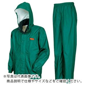 カジメイク エントラントレインスーツ グリーン L ( 7200-56-L ) (株)カジメイク｜orangetool