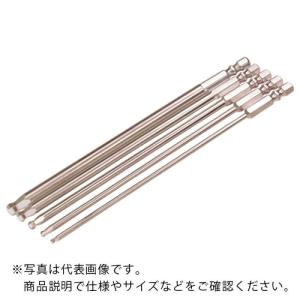 EIGHT 六角棒ビット テーパー 対辺6.35 溝9&13 6mmX160 単品 ( EA-70 6MMX160 )【10本セット】｜orangetool