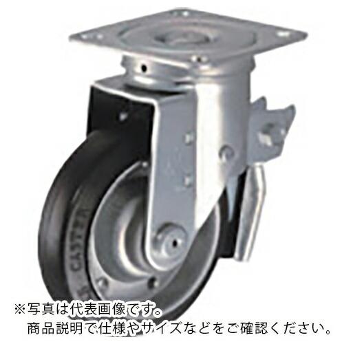 ハンマー 旋回式ゴム車輪 125mm トータルロック ( 615S-R125 ) ハンマーキャスター...