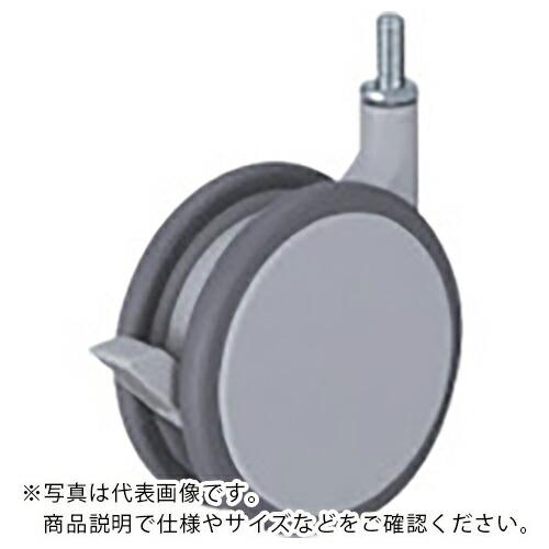 ハンマー 双輪ねじ込み旋回式ウレタン車輪 100mm グレー ストッパー付 ( 750A-FA110...