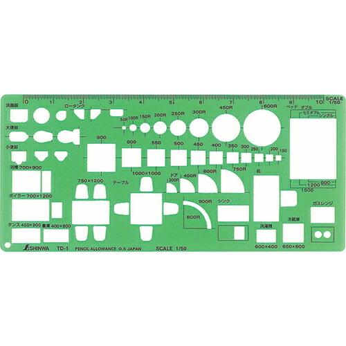 シンワ テンプレートTD-1 ( 66007 ) シンワ測定(株)