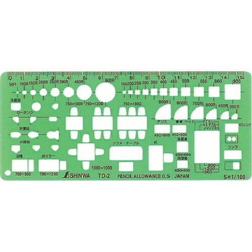 シンワ テンプレートTD-2 ( 66008 ) シンワ測定(株)