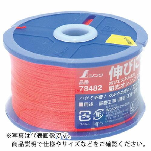 シンワ ポリエステル水糸 リール巻蛍光オレンジ 太 0.8mm270m ( 78482 ) シンワ測...