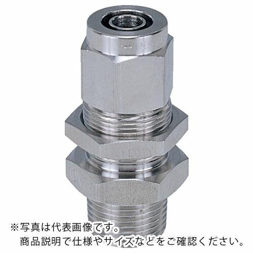 PISCO SUS316締付継手 隔壁ストレートチューブ0425ねじR1/4 ( NSMC0425-...
