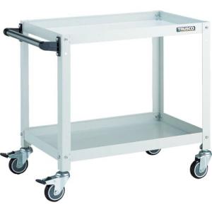 TRUSCO ツールワゴン ラビットワゴン 600×400×H600 ハンドル付 ウレタン車輪 ホワイト ( RBW-662HU W )｜orangetool