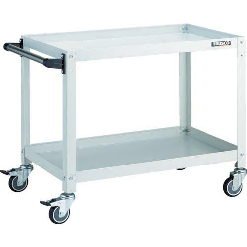 TRUSCO ツールワゴン ラビットワゴン 700×450×H600 ハンドル付 ウレタン車輪 ホワ...