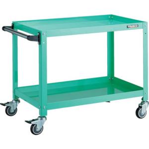 TRUSCO ツールワゴン ラビットワゴン 700×450×H600 ハンドル付 ウレタン車輪 ヤンググリーン ( RBW-672HU YG )｜orangetool