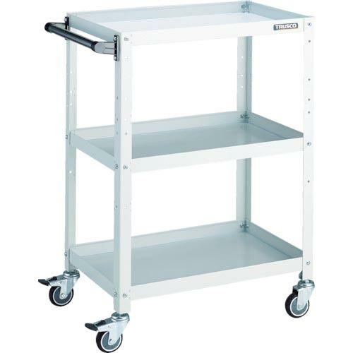 TRUSCO ツールワゴン ラビットワゴン 600×400×H880 ハンドル付 ウレタン車輪 ホワ...