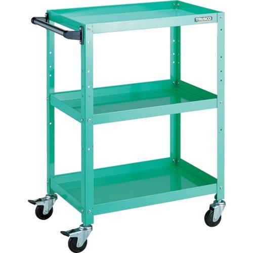 TRUSCO ツールワゴン ラビットワゴン 600X400 ハンドル付 ゴム車輪 ヤンググリーン (...
