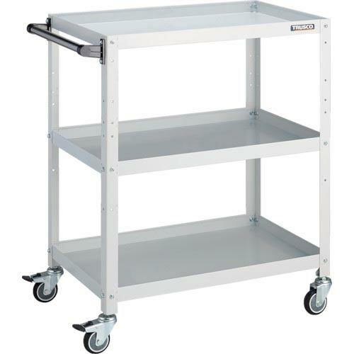 TRUSCO ツールワゴン ラビットワゴン 700×450×H880 ハンドル付 ウレタン車輪 ホワ...